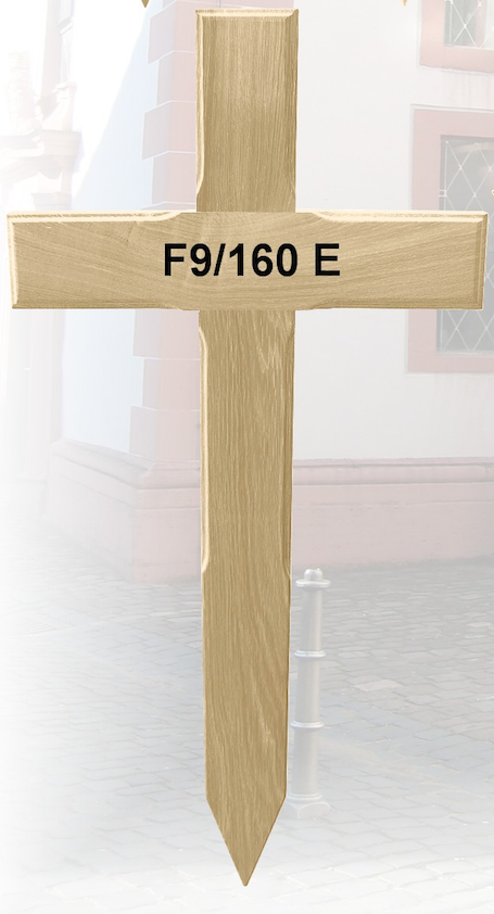 Grabkreuz aus Eiche, 160x63x10cm