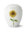 Keramik, Edition Bianco, matt-weiß glasiert, Sonnenblume